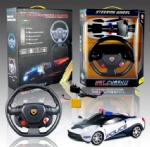 1:16 Lamborghini Police Car With 4CH Real Steering Wheel Contro